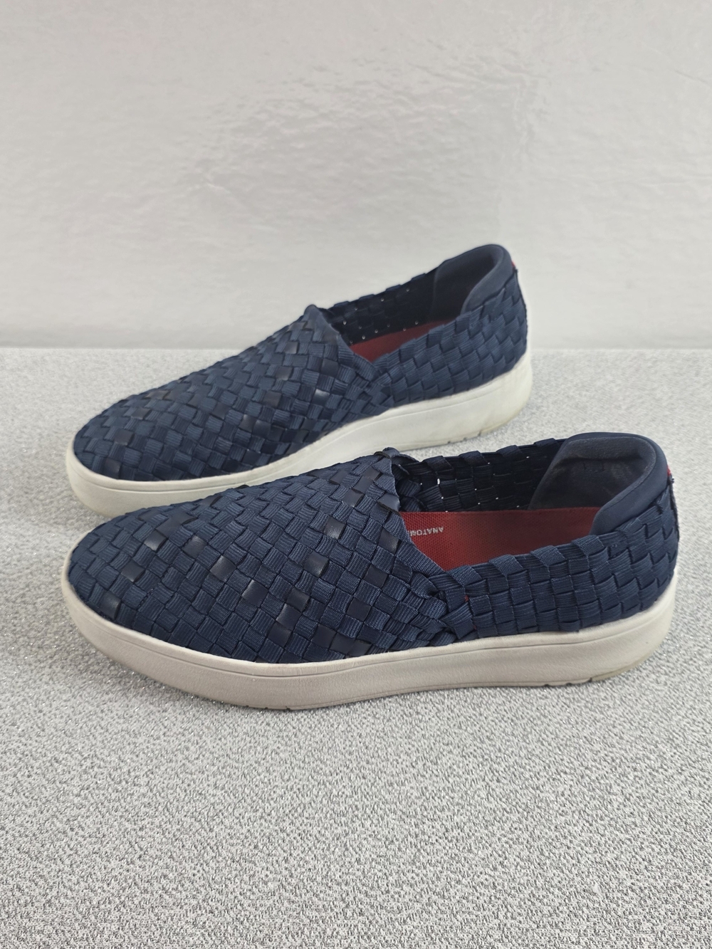 FitFlop Rally X Duo Weave Slip On Sneakers Blue M8/W9.5